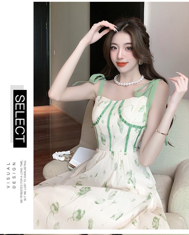 【dress】デート花柄キャミワンピース G21016