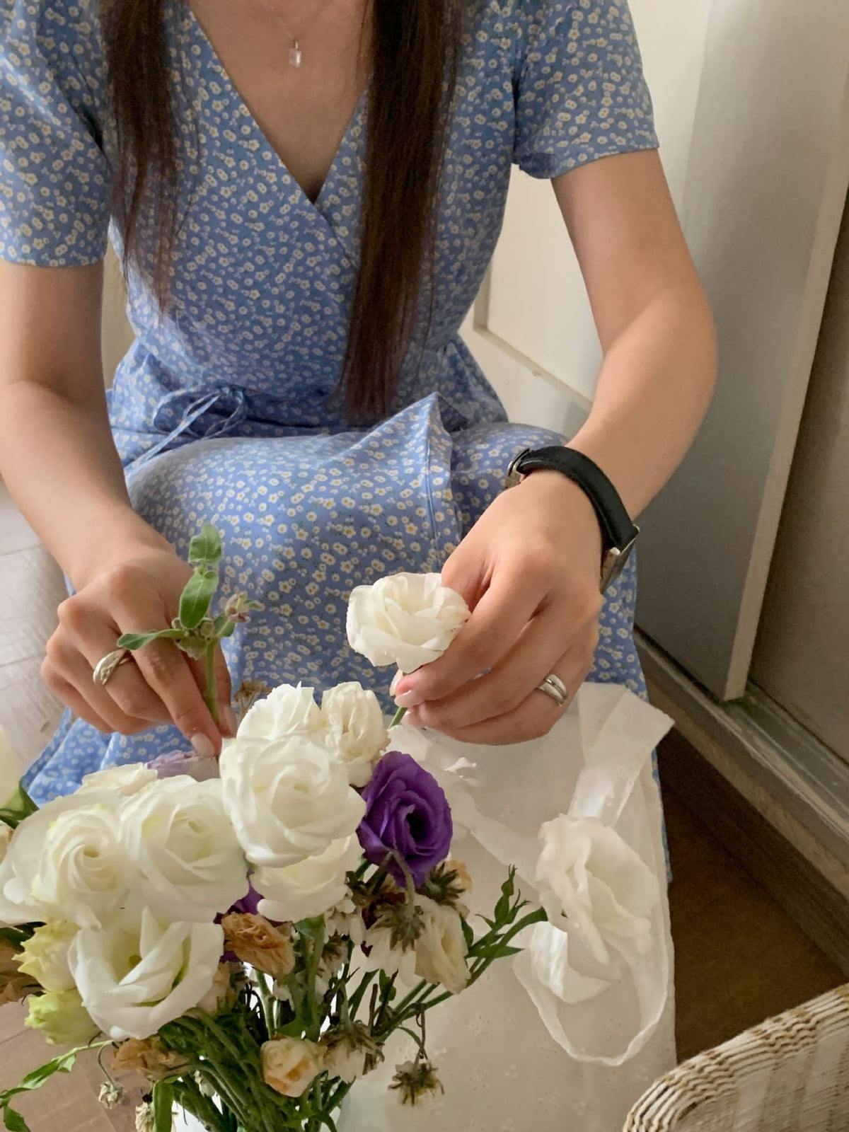 【dress】花柄ワンピース　M24897
