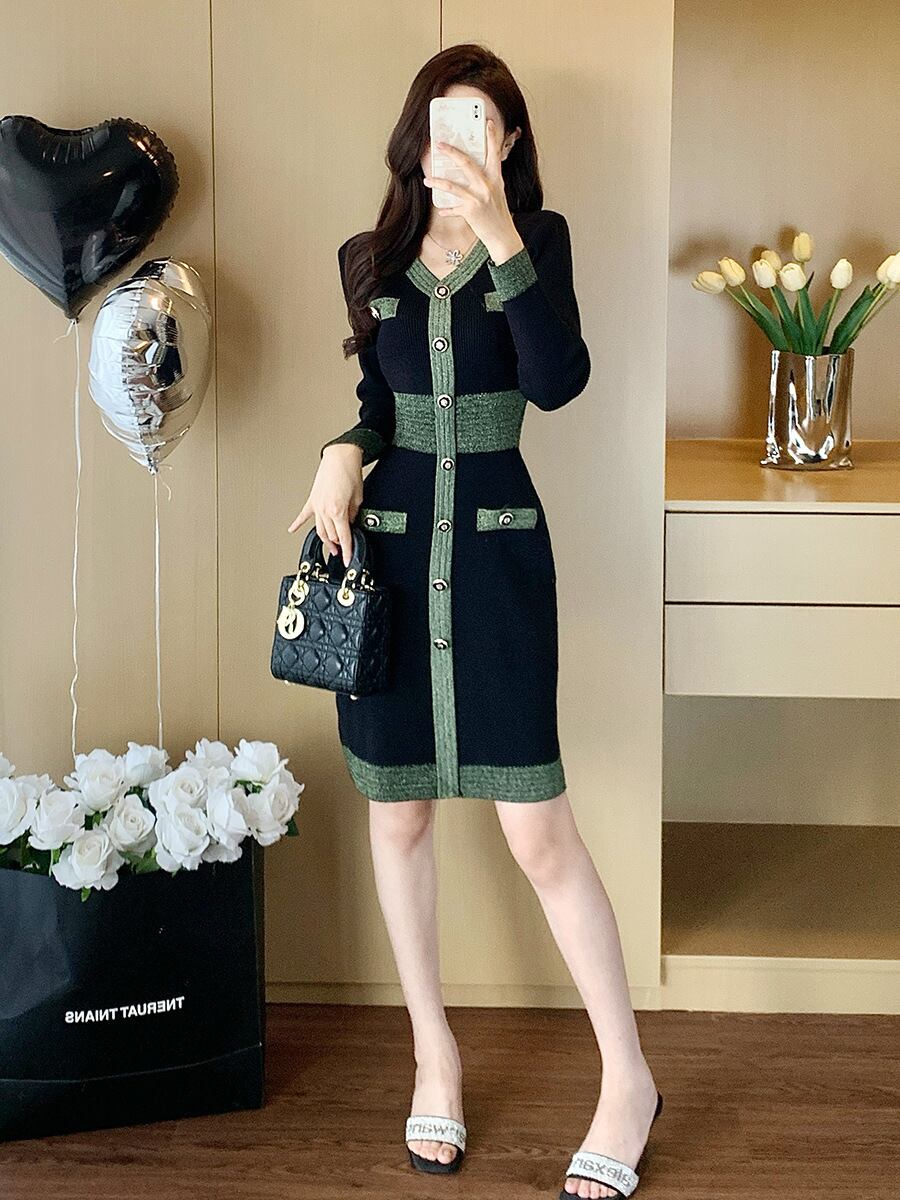 【dress】ニットワンピース　M28392