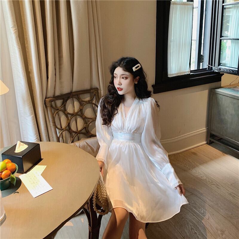 【dress】パフスリーブワンピース　M29992