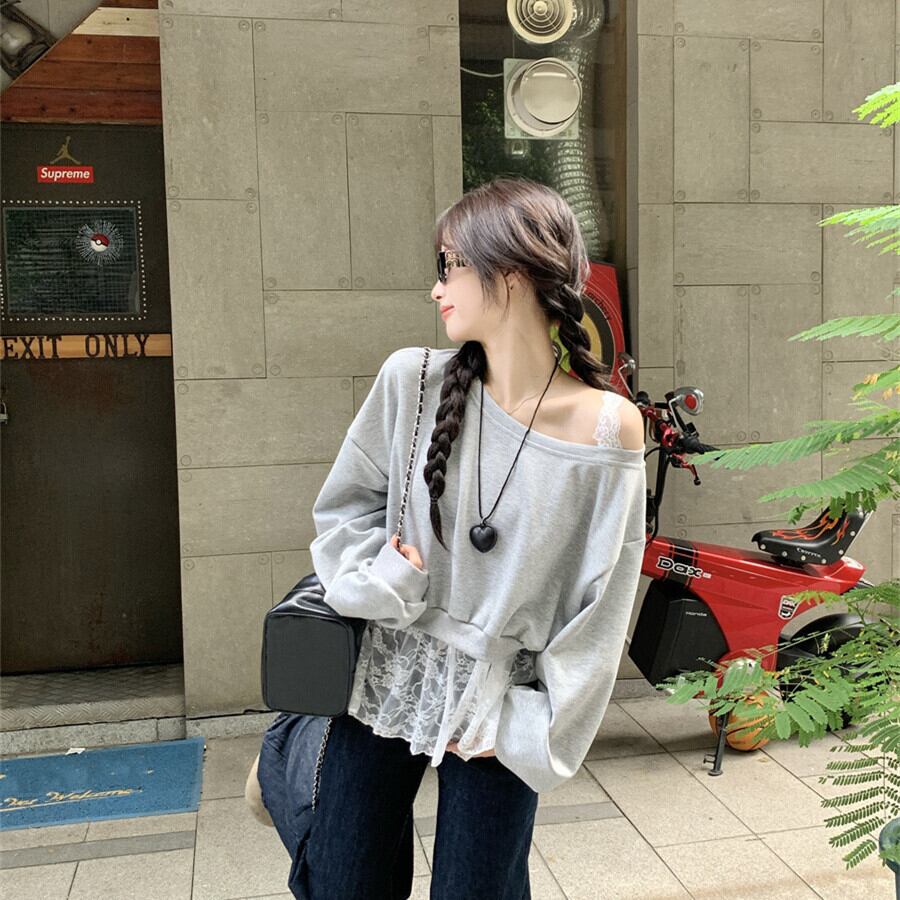 【tops】レース切り替えプルオーバー　M29577