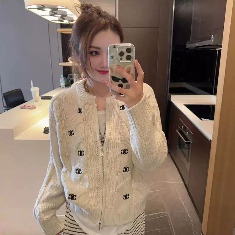 【outer】長袖ニットカーディガンF8341