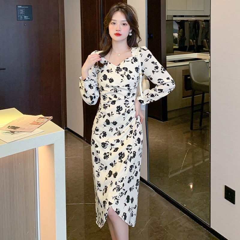 【dress】花柄ワンピース　M25374