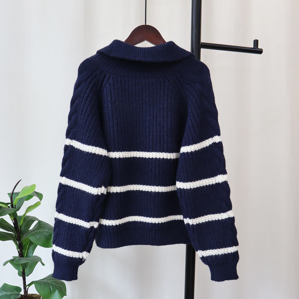 【outer】ファスナーニットカーデ　M28125