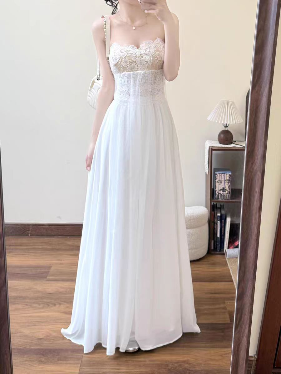 【dress】3WAYレースドッキングロングワンピース N3588