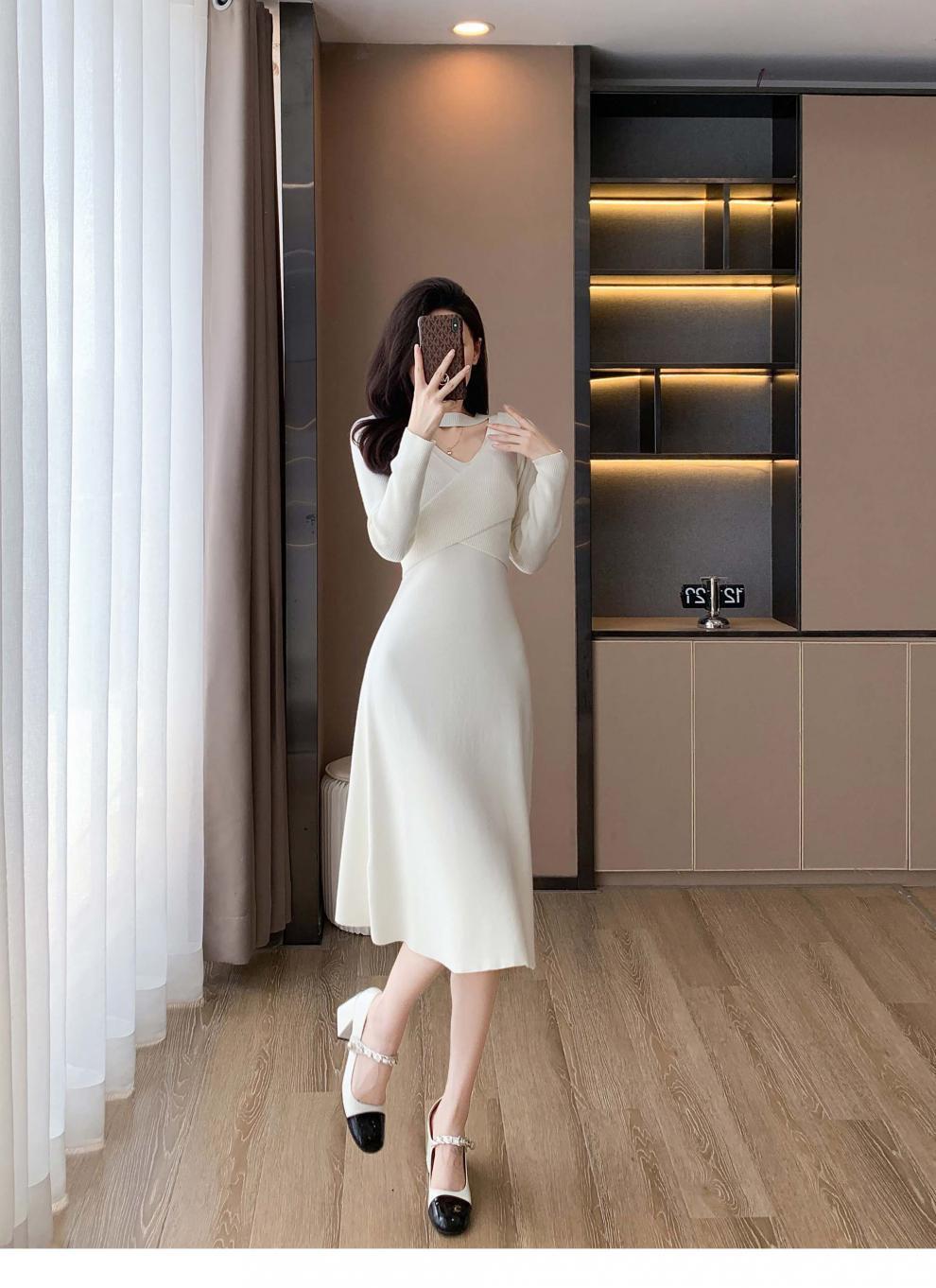 【dress】ホルターネックVネックワンピース　M25693