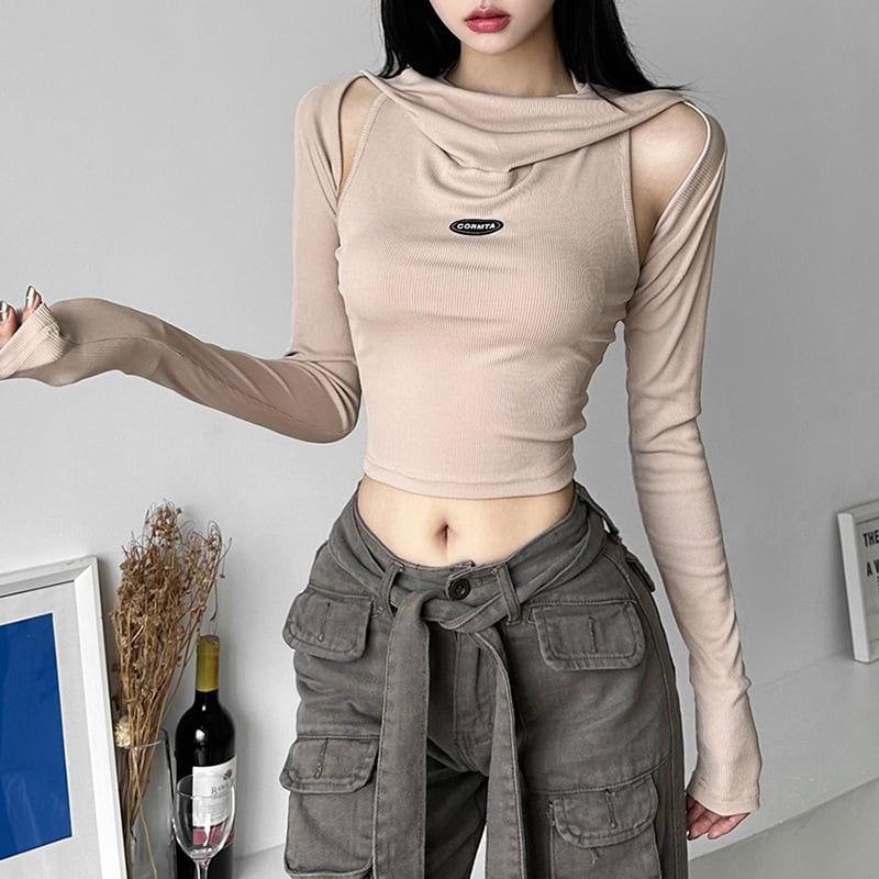 【set】キャミソール+フード付きカーディガン２点セットG20377