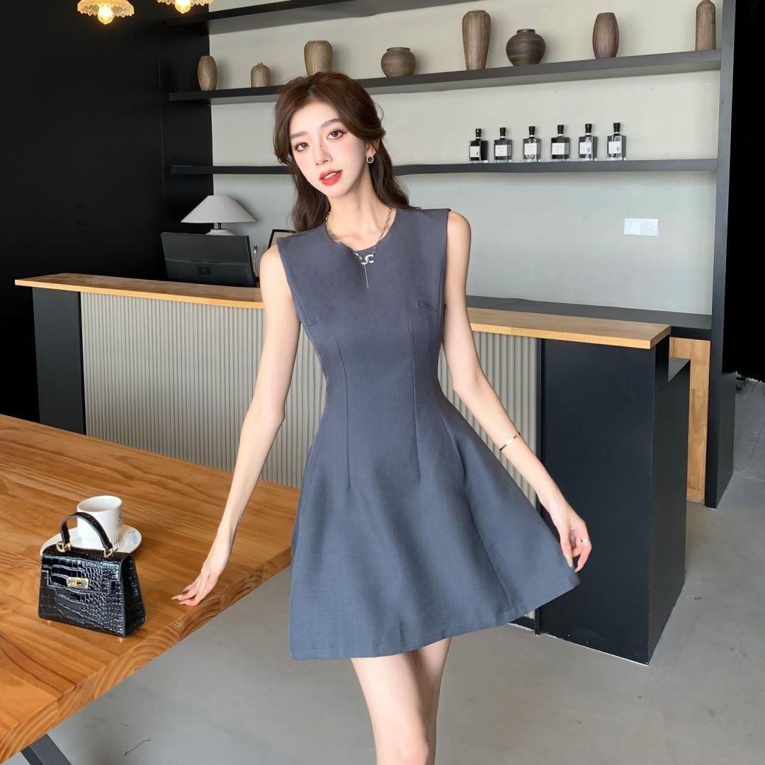 【dress】ノースリーブOL通勤ワンピース G21380