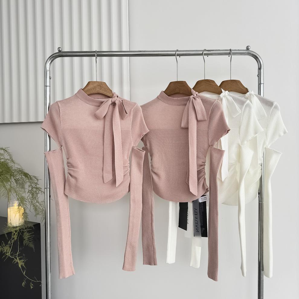 【tops】アームカバー付きニットトップス　M27892