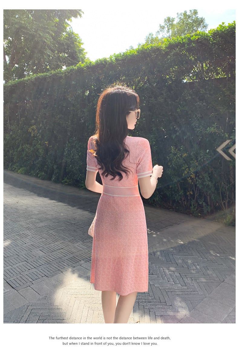 【dress】薄手ニットワンピース　M29746