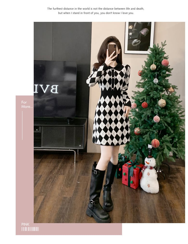 【dress】ニットワンピース　M25464