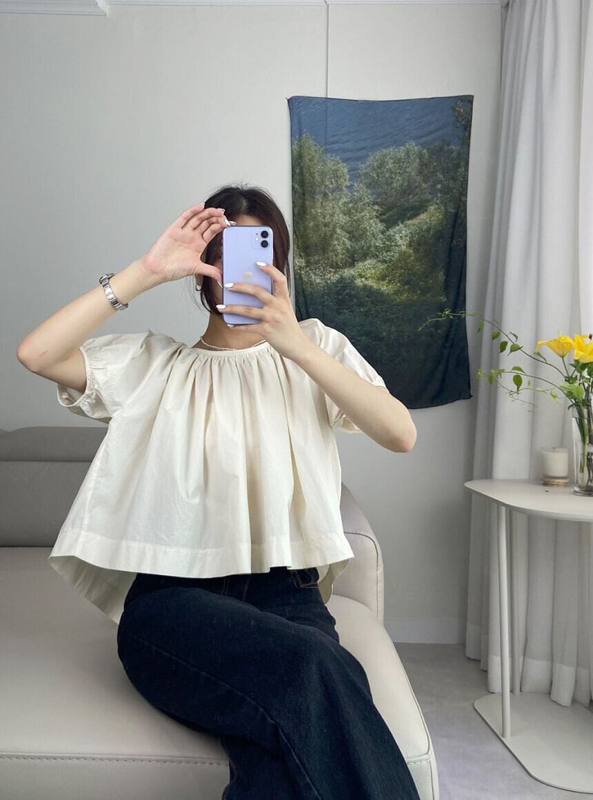 【tops】パフスリーブ ブラウスG20481