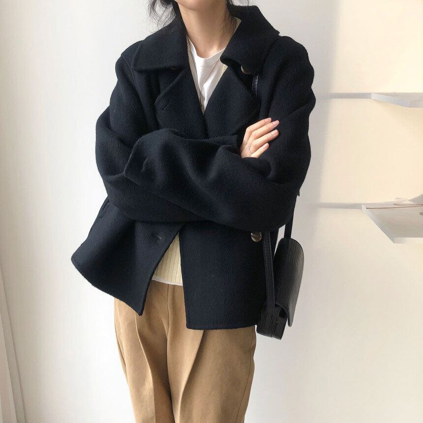 【outer】ダブルボタンコート　M18907