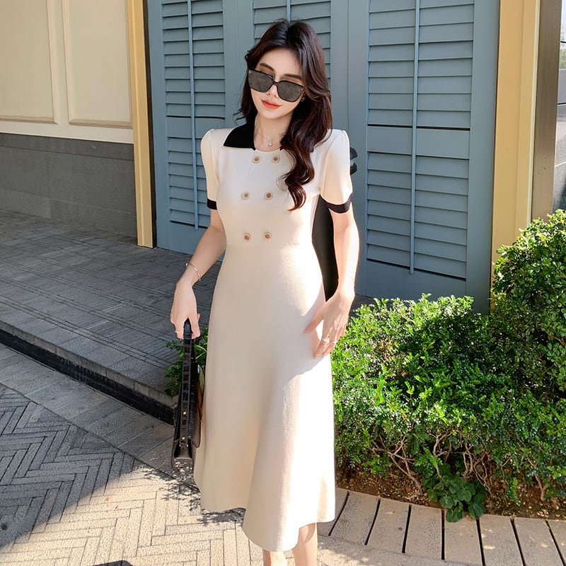 【dress】薄手ニットワンピース　M29745
