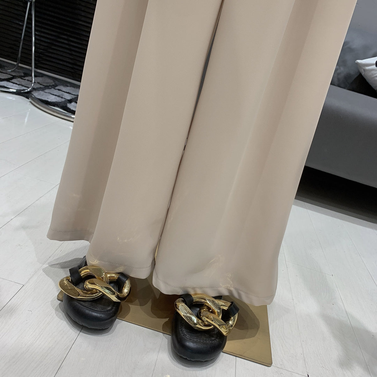 【set】フリルブラウス×ワイドパンツセット　M25019