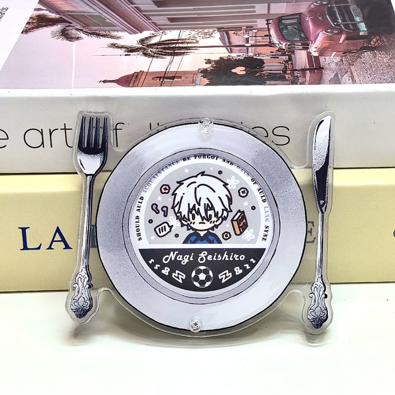 【GOODS】 58mm ディスプレイ ナイフとフォーク 缶バッジホルダー Ｑ2158