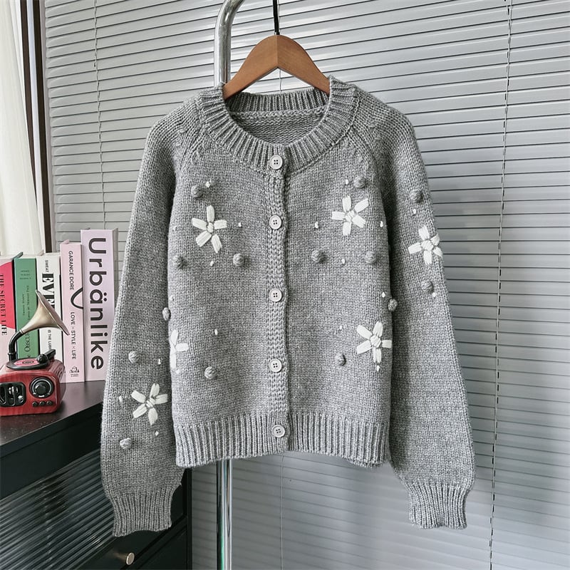 【outer】クルーネックニットカーデ　M27303