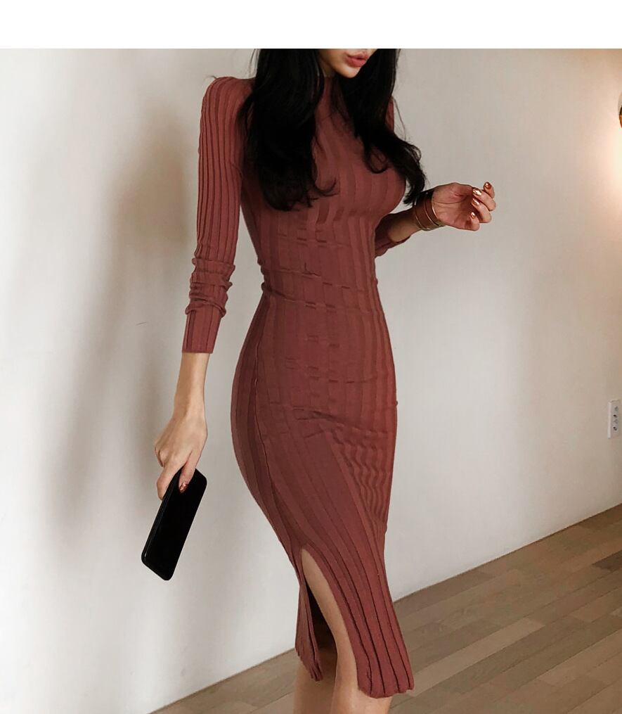 【dress】スリットワンピース　M19052