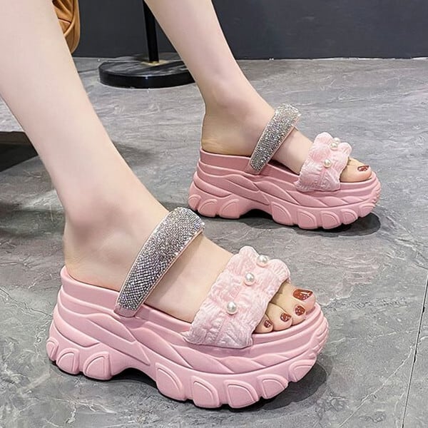 【shoes】パール付きサンダル　M30344