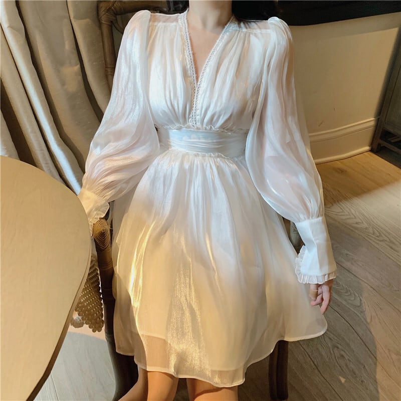 【dress】パフスリーブワンピース　M29992
