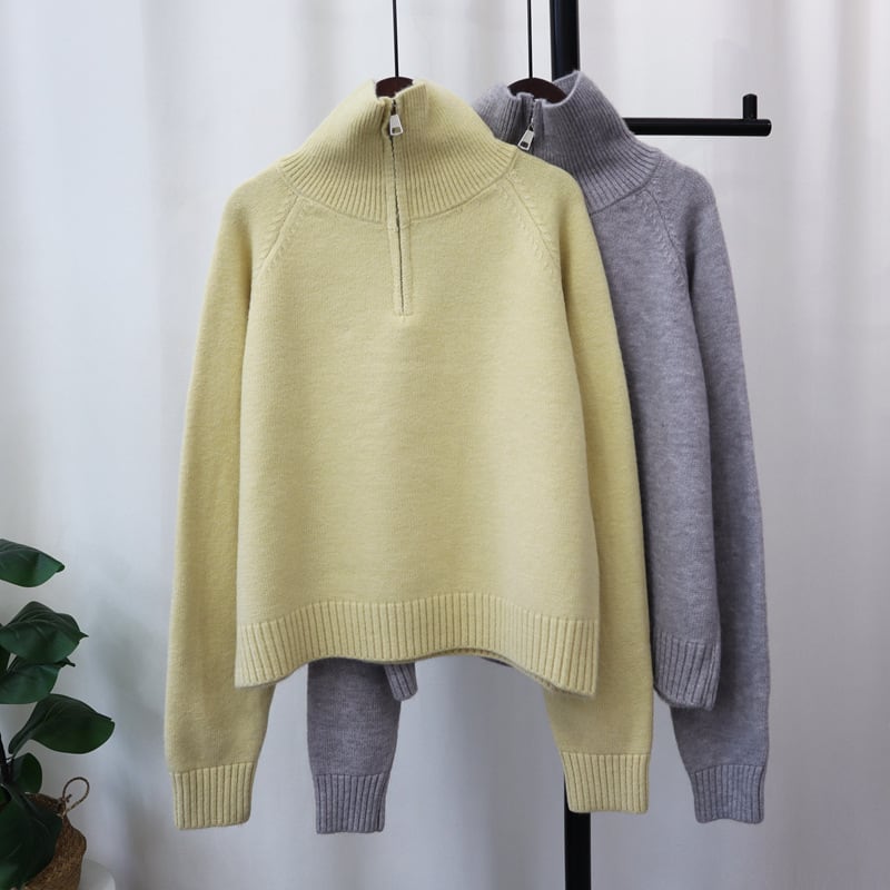 【tops】ファスナーニットセーター　M27745