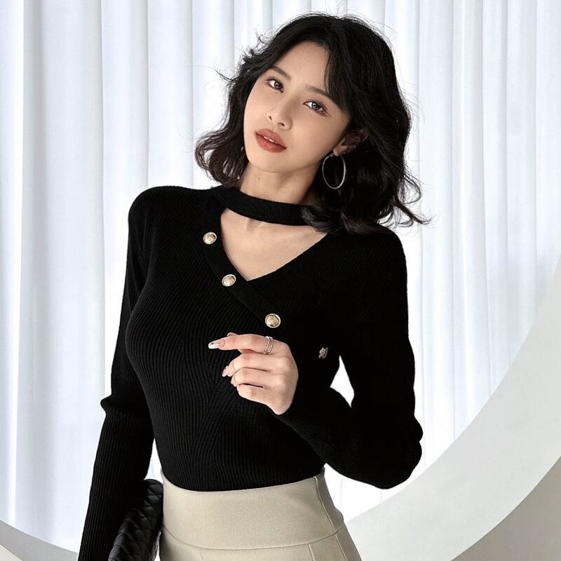 【tops】ニットトップス　M18576