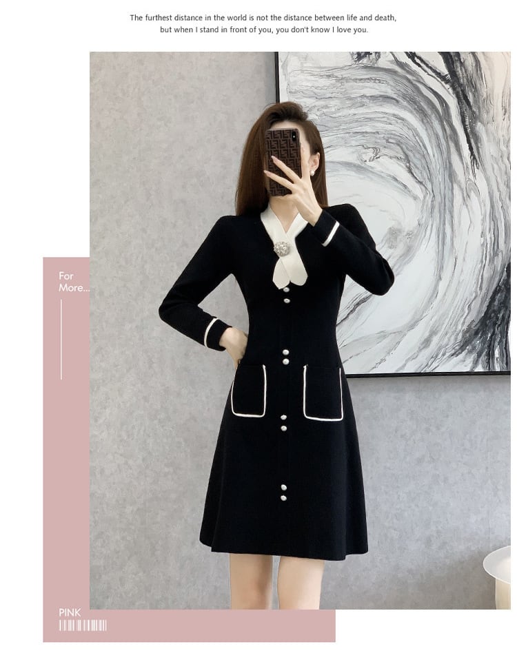 【dress】ニットワンピース　M25384