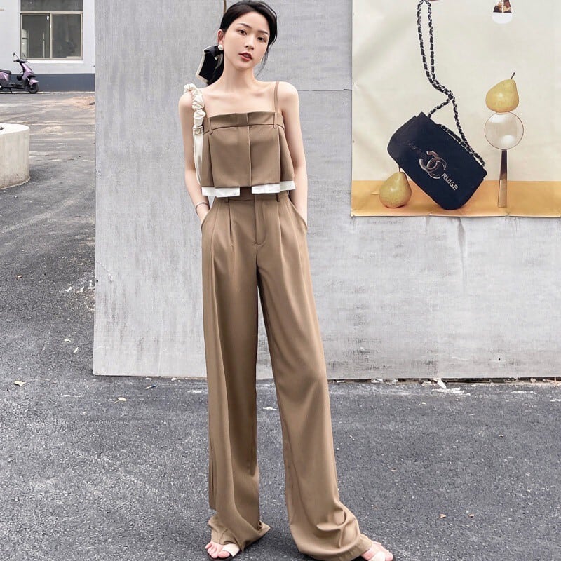 【set】トップス+ガウチョパンツ２点セットG21020