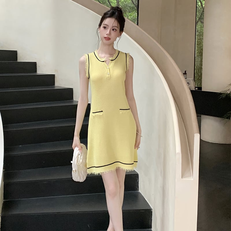 【dress】ノースリーブニットワンピース　M24269
