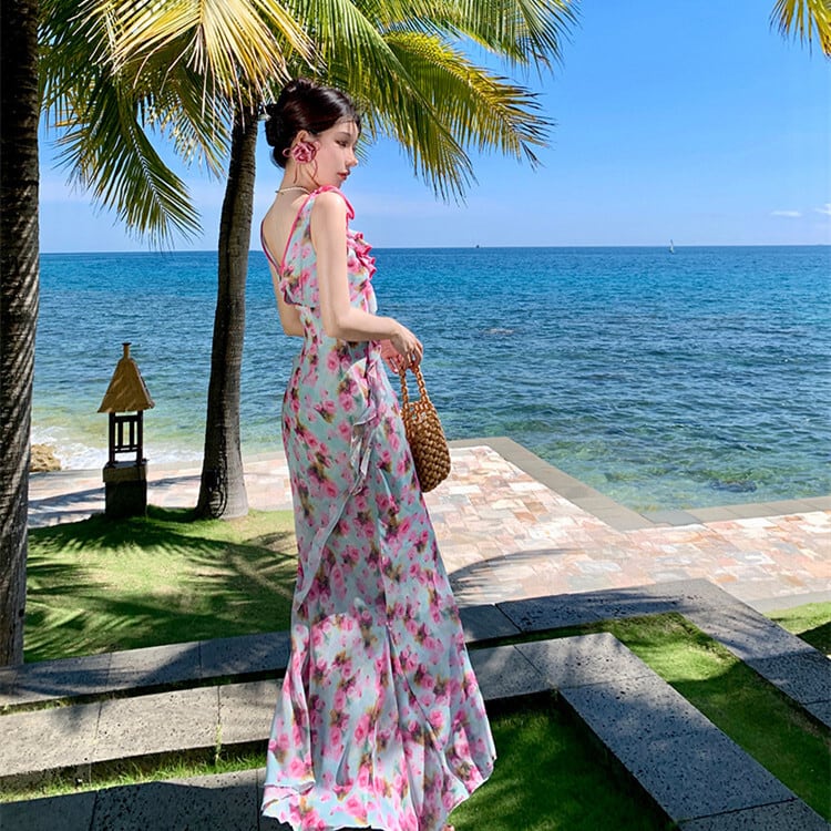 【dress】花柄キャミワンピース　M25134