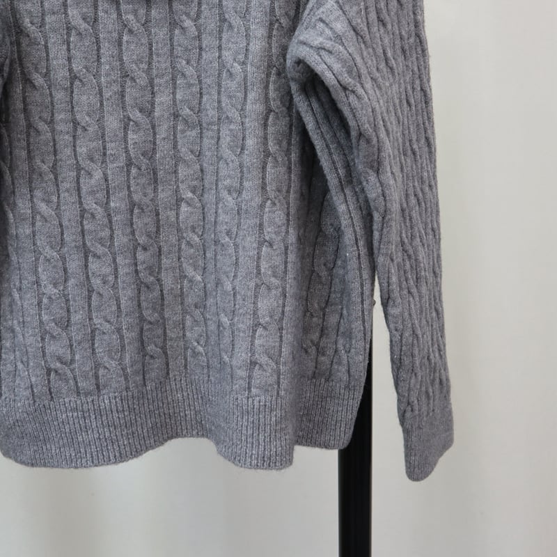 【tops】フード付きニットセーター　M27396
