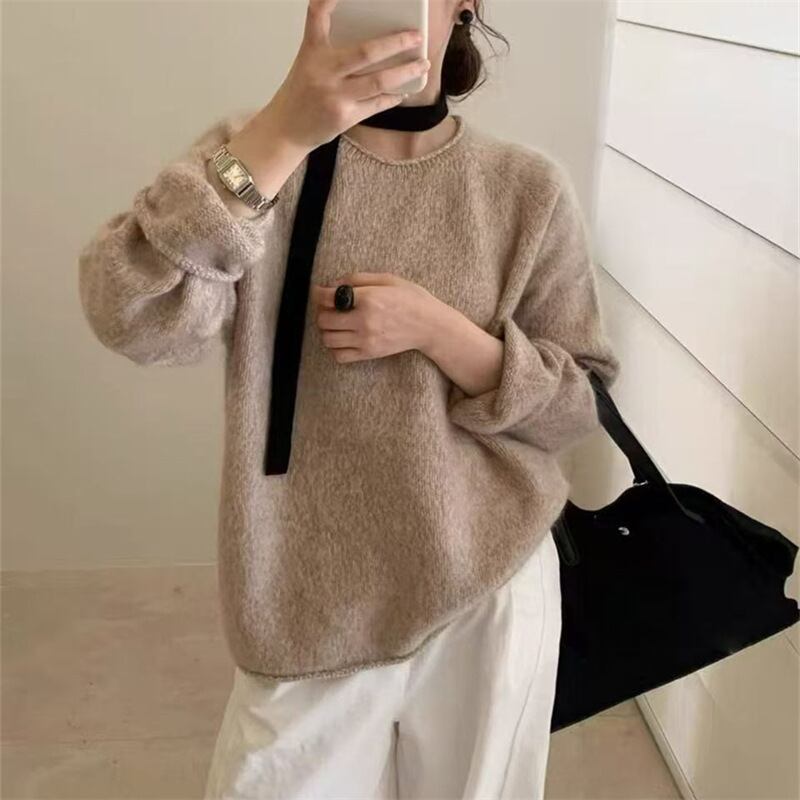 【tops】5色展開ニットトップス Q7158