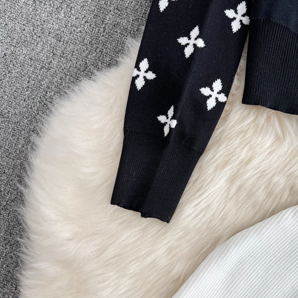 【set】長袖カーディガン＋タンクトップ+ガウチョパンツニット3点セットF7986