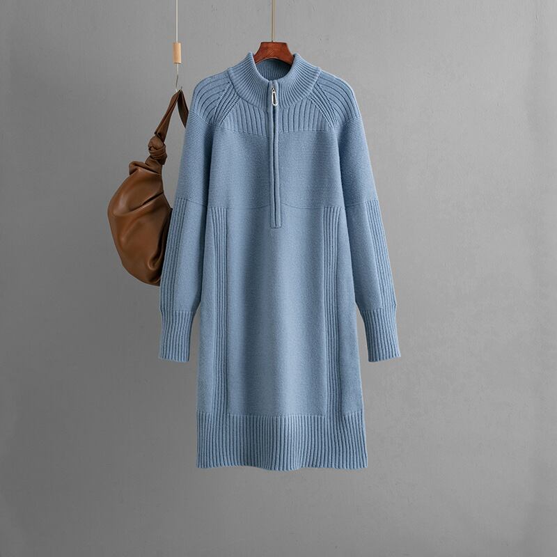 【dress】ファスナーニットワンピース　M28448