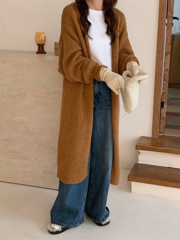 【outer】ロング丈ニットカーデ　M25967
