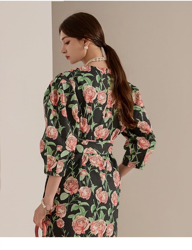 【dress】花柄ワンピース　M24881