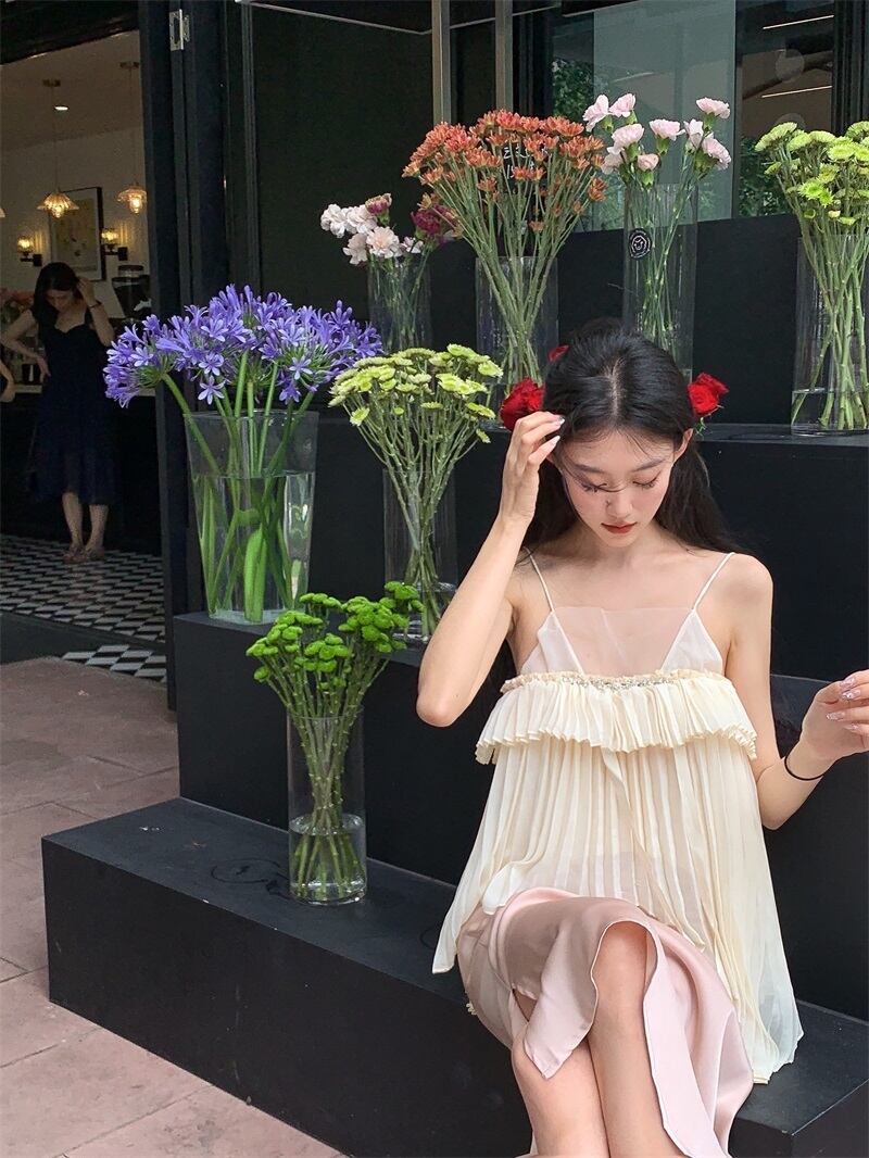 【tops】シフォンギャザーキャミソールG20098