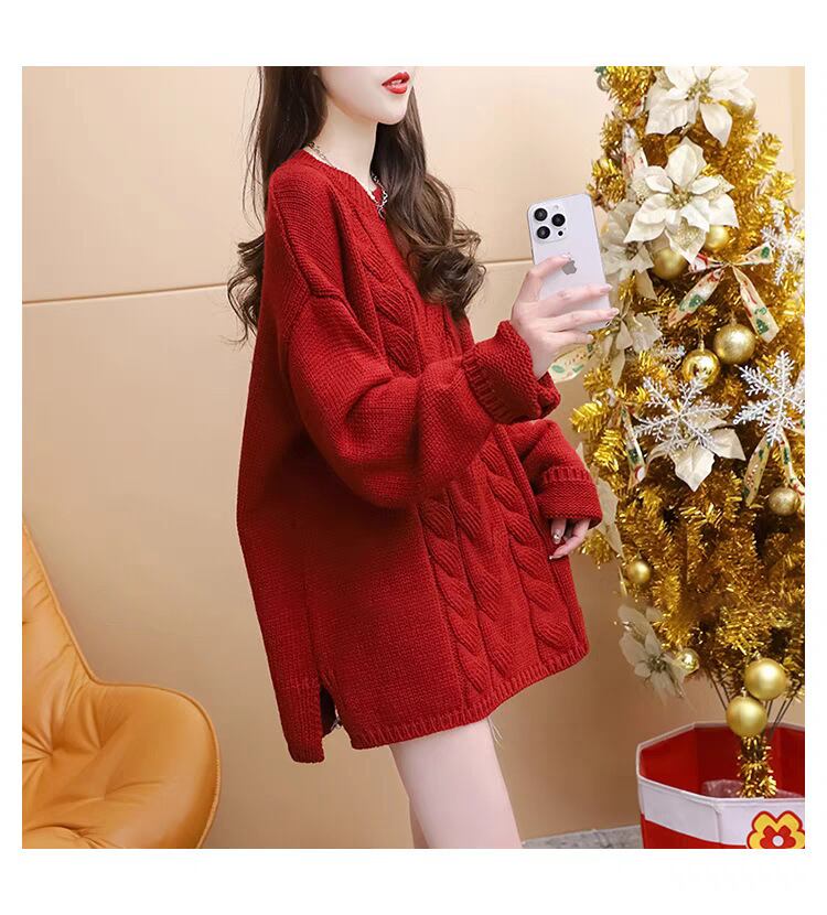 【tops】クルーネックニットセーター　M29162