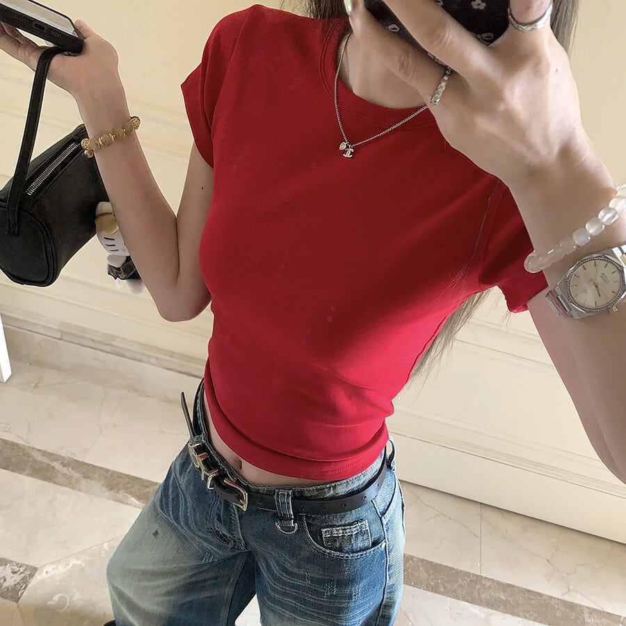 【tops】クルーネックTシャツ　M29799