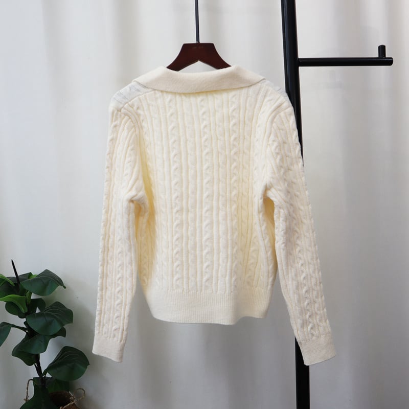 【tops】POLOネックニットセーター　M27521