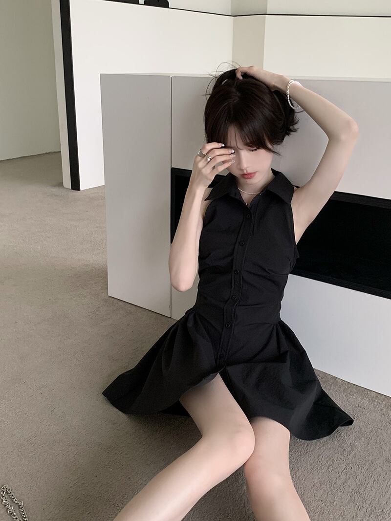 【dress】POLOネックシャツワンピース G20584