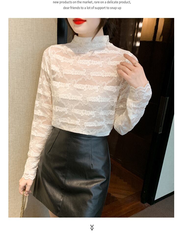 【tops】レースシャツトップス　M18857