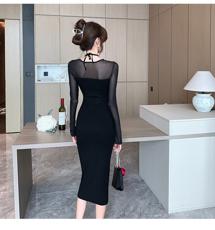 【dress】チュールコンビワンピース　M29493