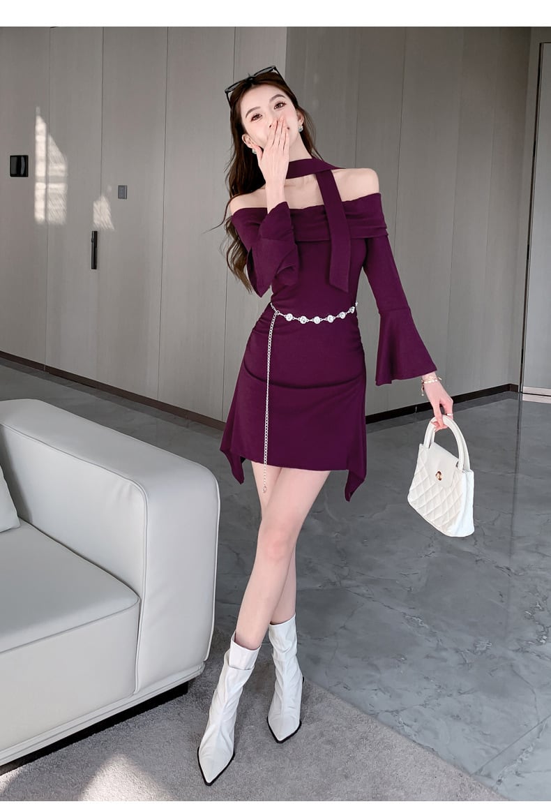 【dress】ボートネックワンピース　M28352