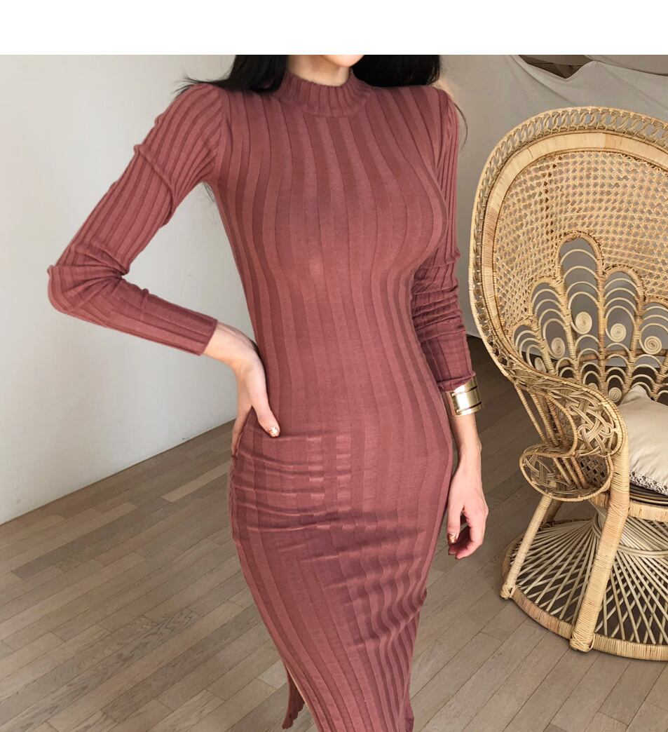 【dress】スリットワンピース　M19052