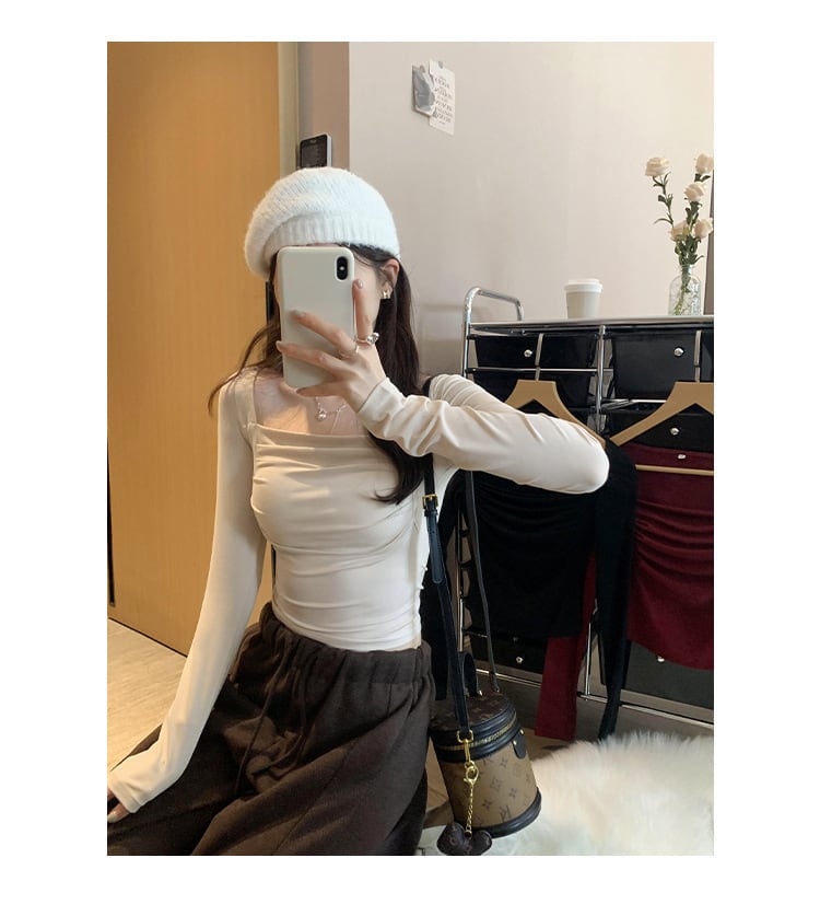 【tops】長袖Ｔシャツトップス　M28973