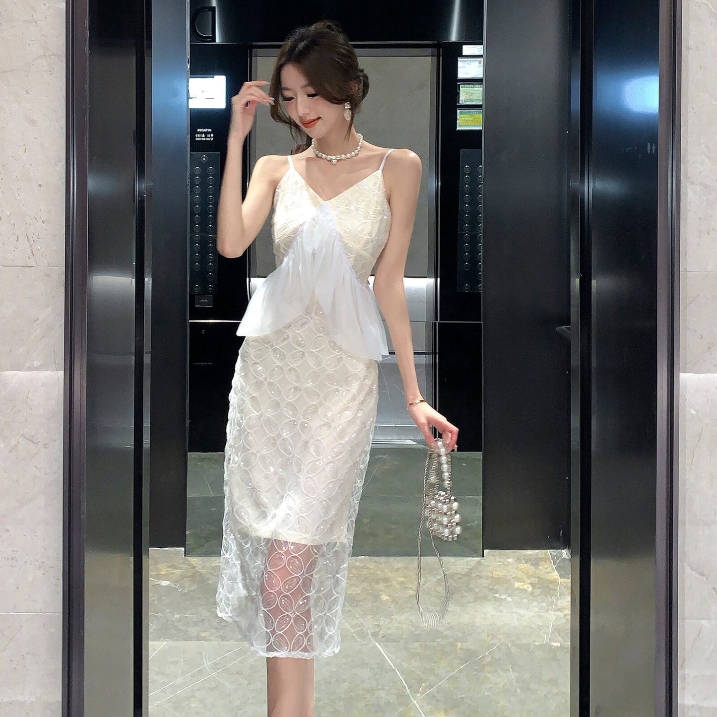 【dress】フリルキャミワンピースG20065