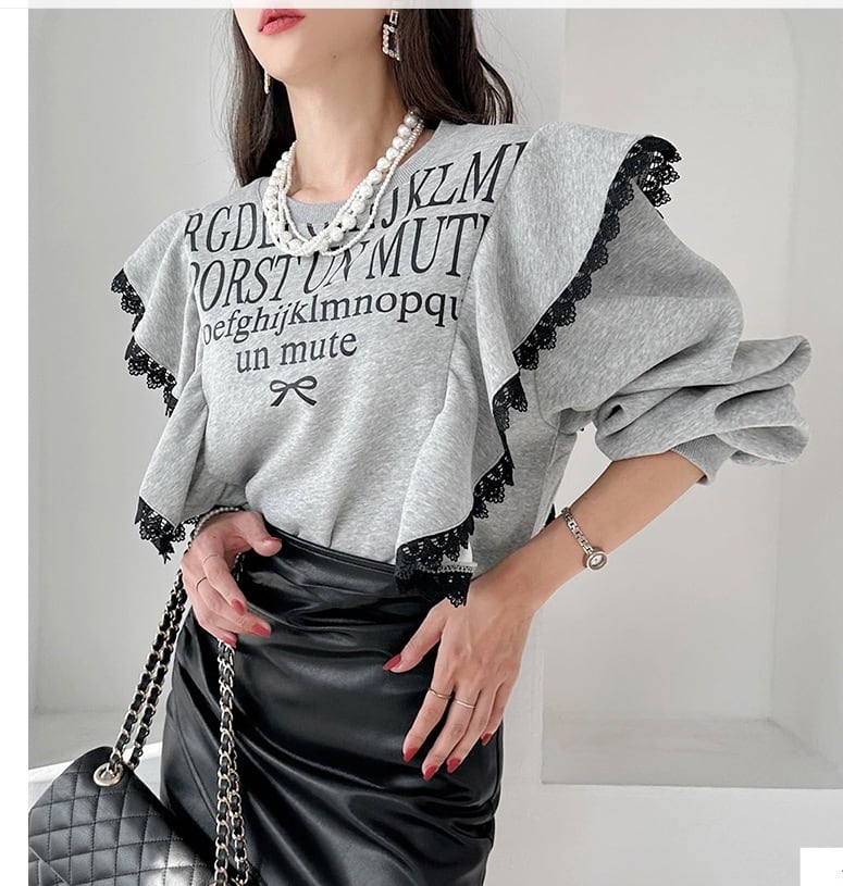 【tops】フリルプルオーバー　M27391