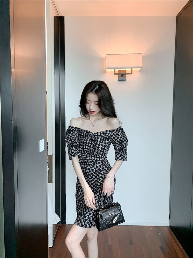 【dress】高級感  気質満点ファッションプリントデザイン着痩せ ワンピース G1309