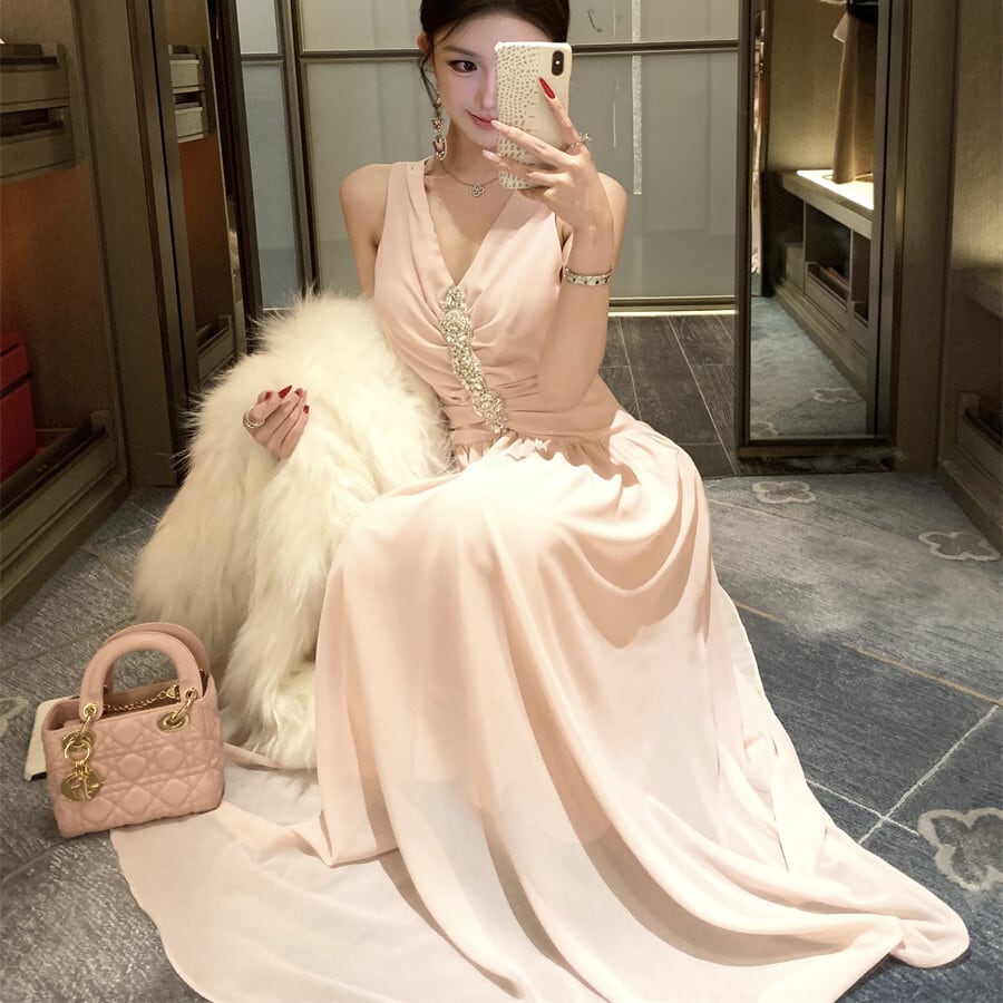 【dress】Vネックデートワンピース　M29680
